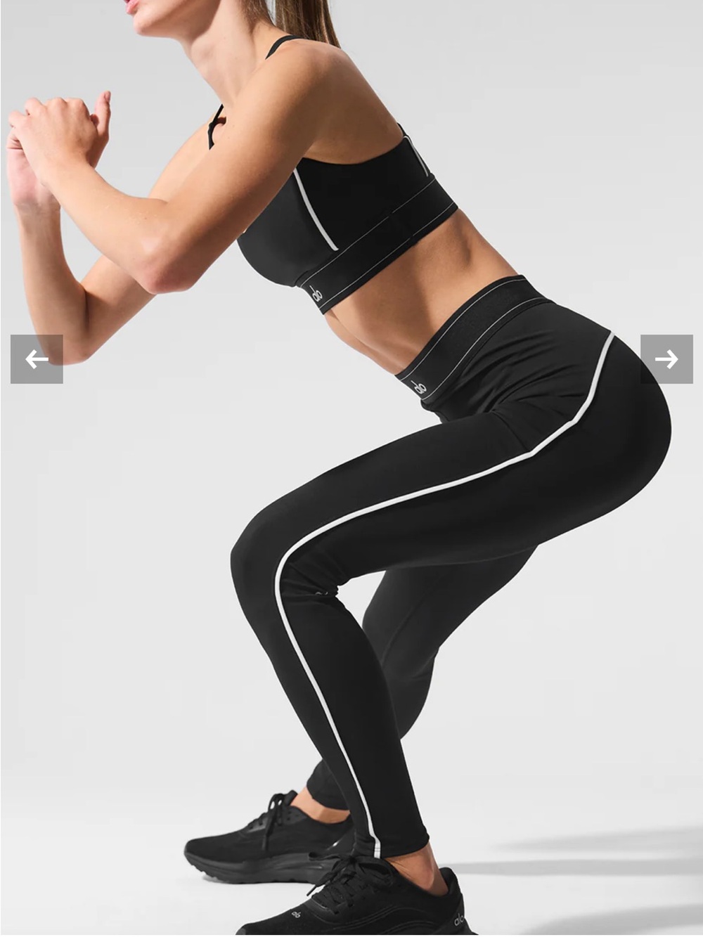 Alo Yoga Airlift High Waist Suit Up Leggings Black/White Sz S 4-6 W51428R